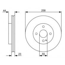 Mazda 2  Fren Diski Arka 2010-2012 Bosch