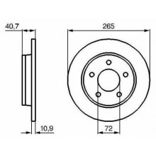 Mazda 3 Fren Diski Arka 2002-2006 Bosch